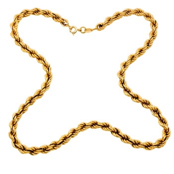 9ct gold (Hollow) 10.6g 18 inch rope Chain